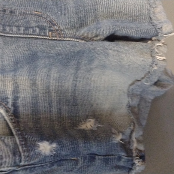KANCAN Distressed denim shorts overalls - Picture 12 of 14